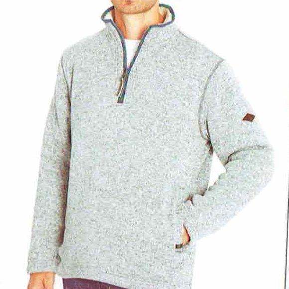 Mens Fleece Sherpa 1/4 Zip Pullover Sweater Shirt - Picture 2 of 16